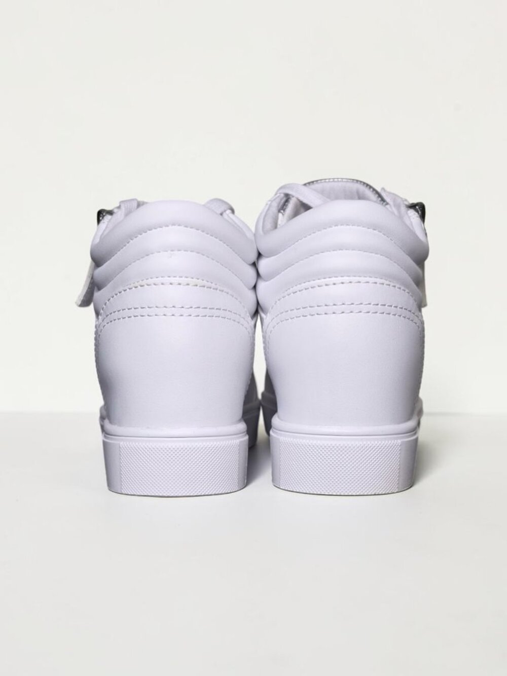 Nine West Tons High Top Hidden Wedge White Sneakers Size 7 - Picture 11 of 13